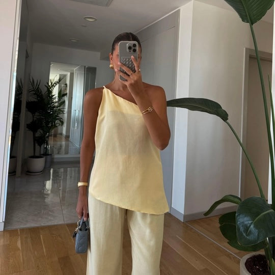 Asymmetrical Butter Yellow Set