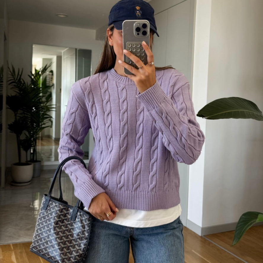 Purple Knit Sweater