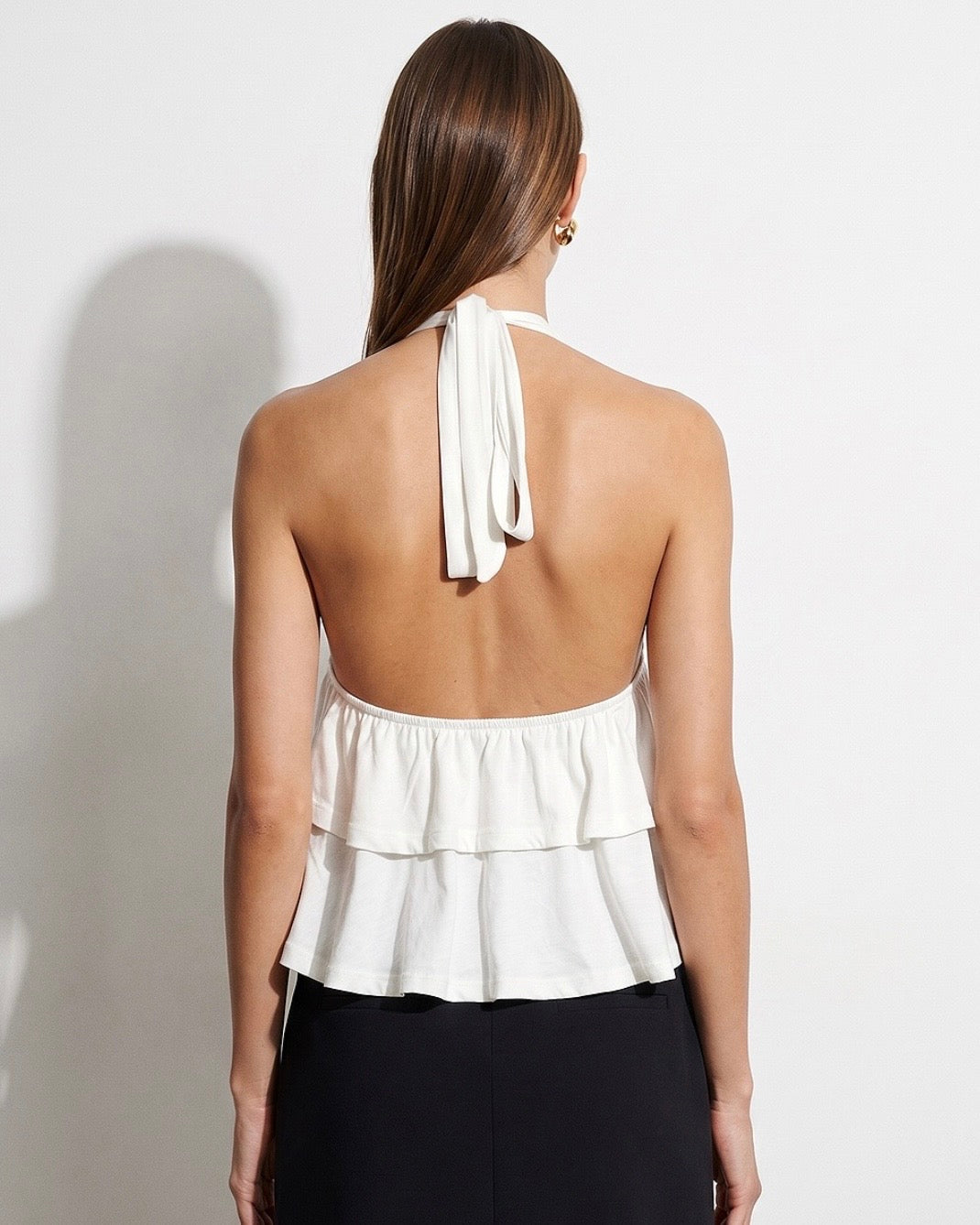 White Ruffles Top