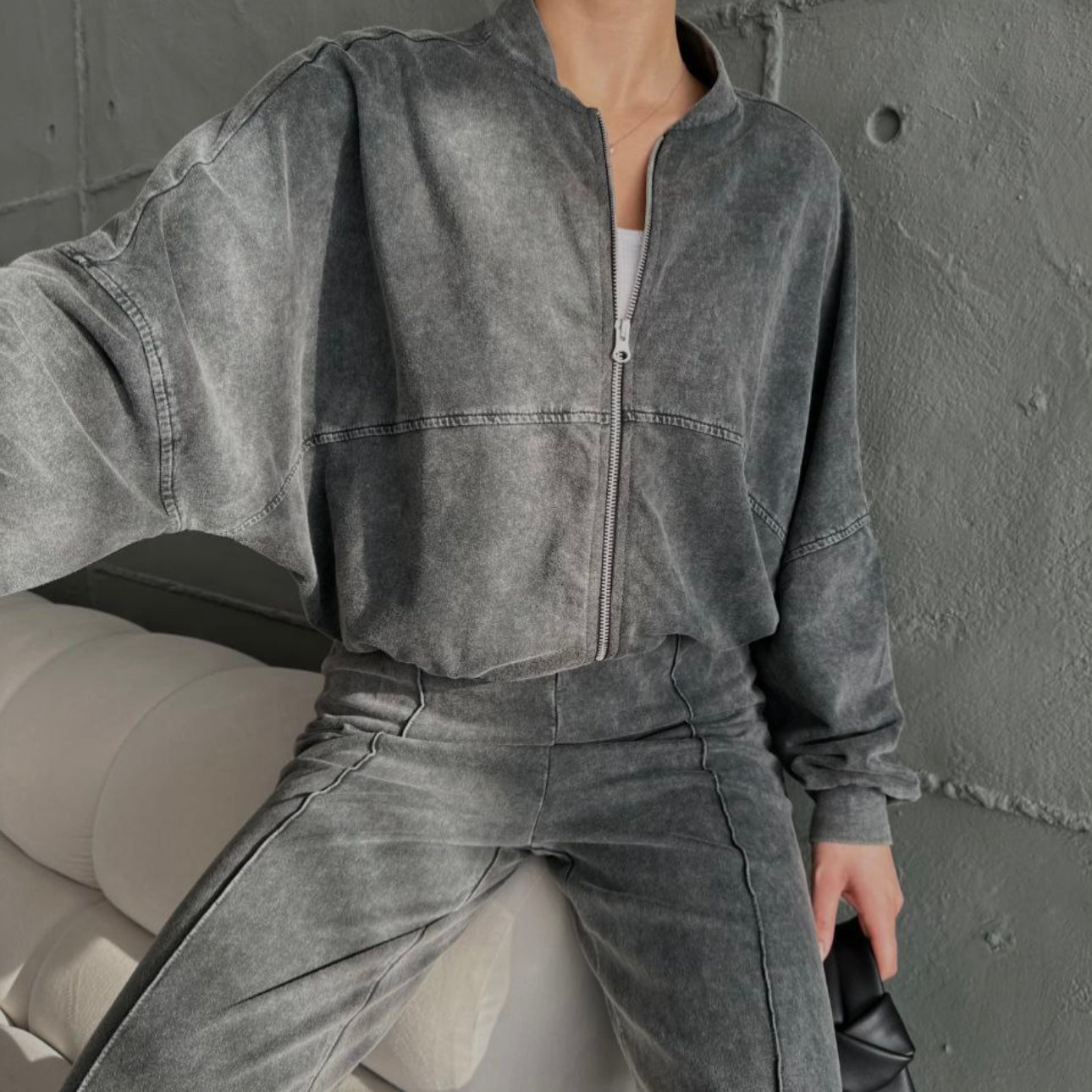 Dark Gray Washed Set