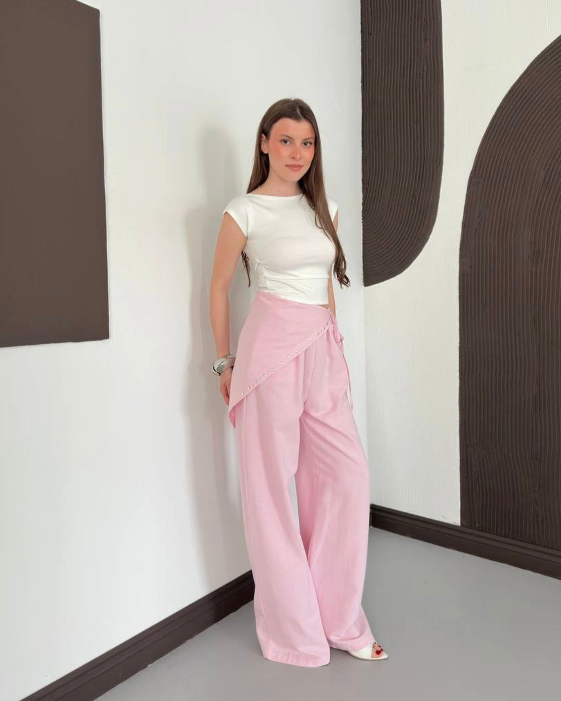 Baby Pink Bandana Pants