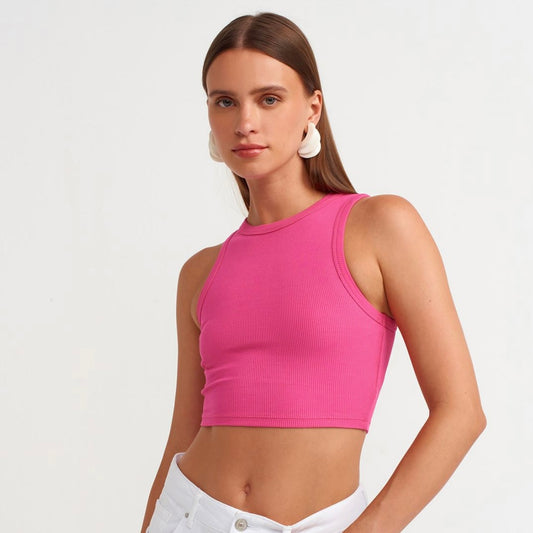 Fushia Basic Crop Top