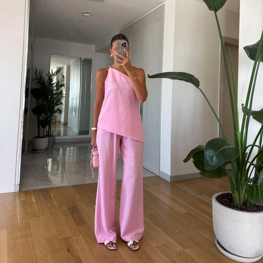 Asymmetrical Pink Set