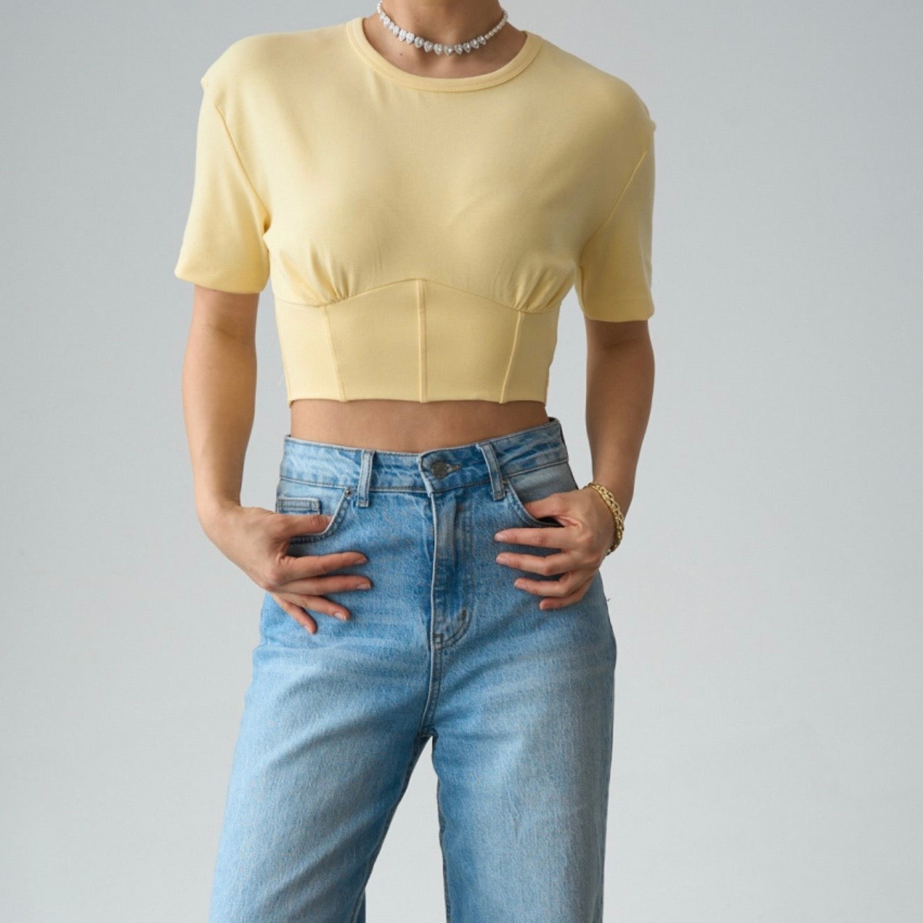 Corset Yellow T-Shirt