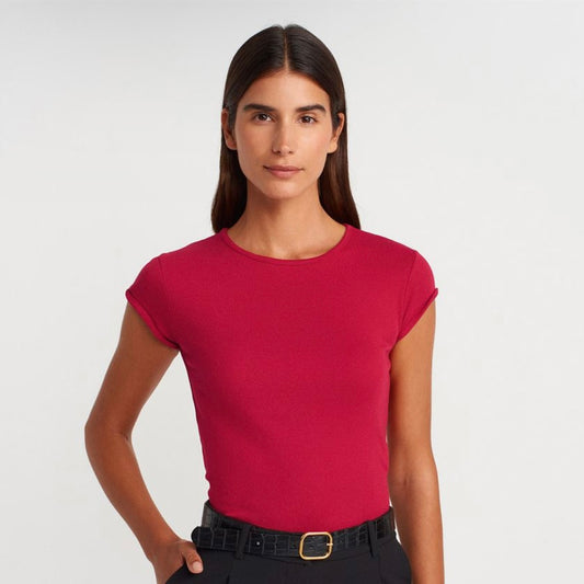 Red Long Cotton Top