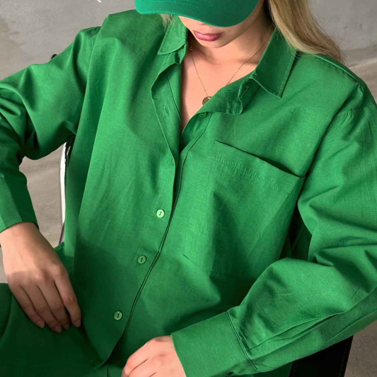 Green Oversized Shirt