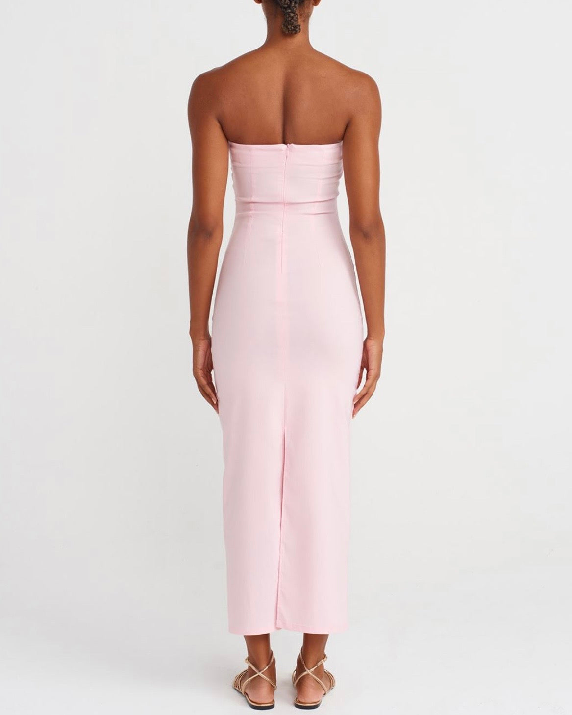 Pink Ruched Dress