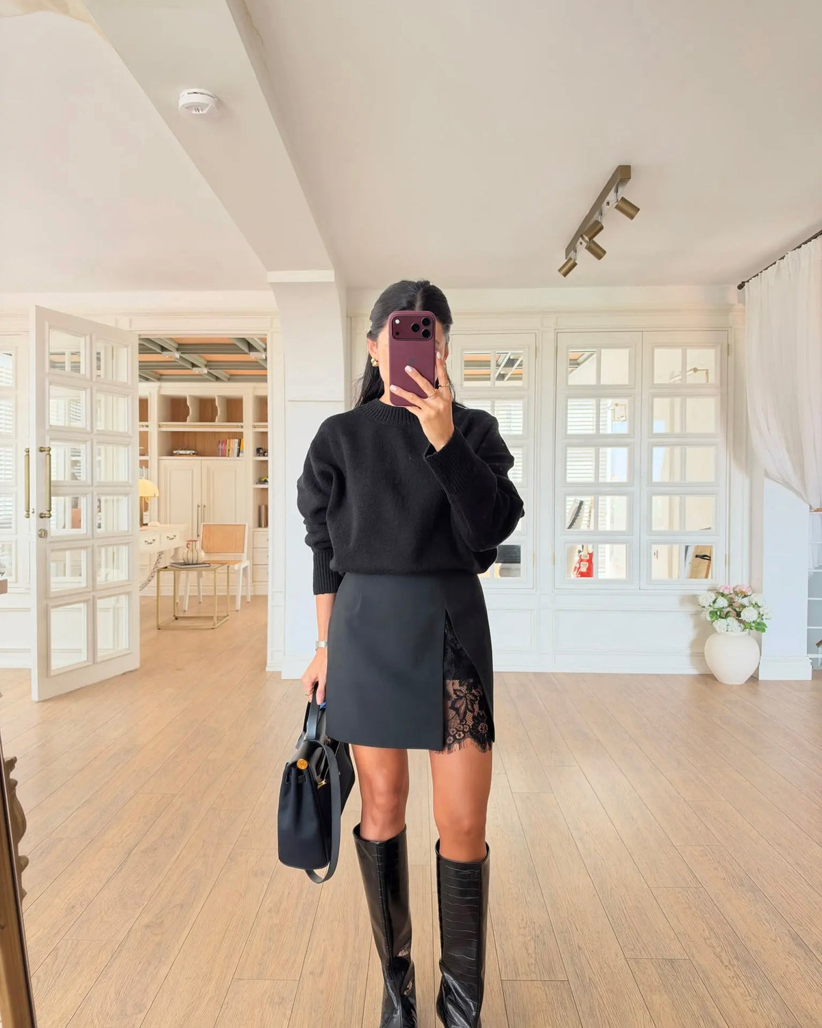 Black Lace Skirt