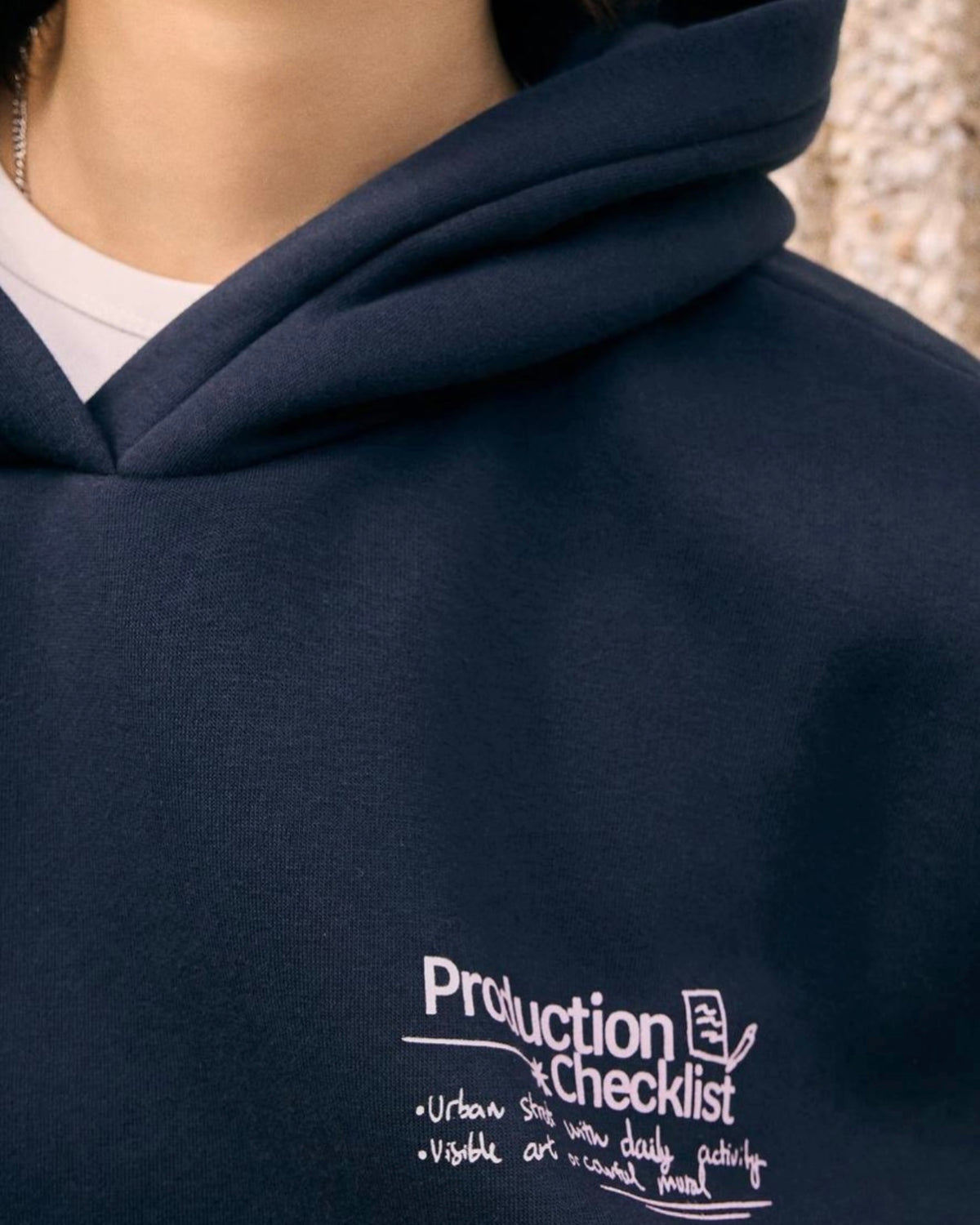 Navy Production Hoodie