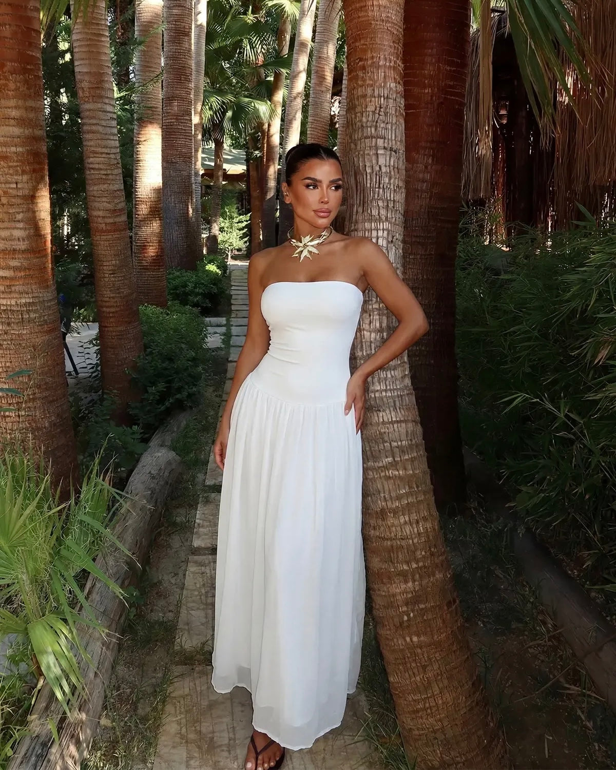 White Pearl Maxi Dress