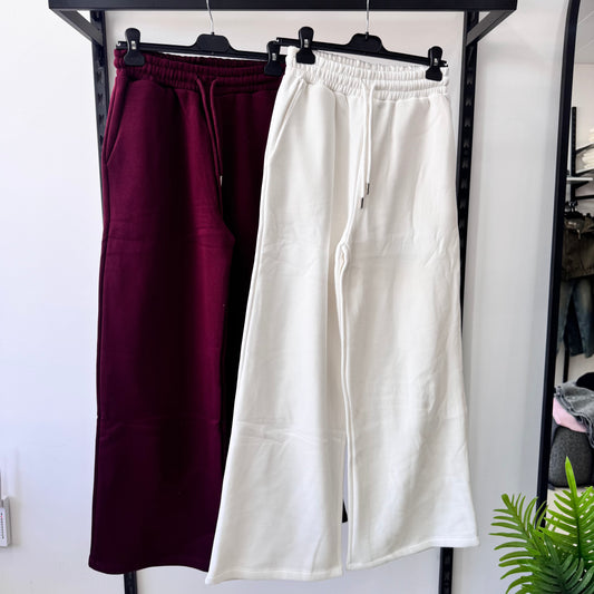 Wide Leg Fleece Sweatpants
