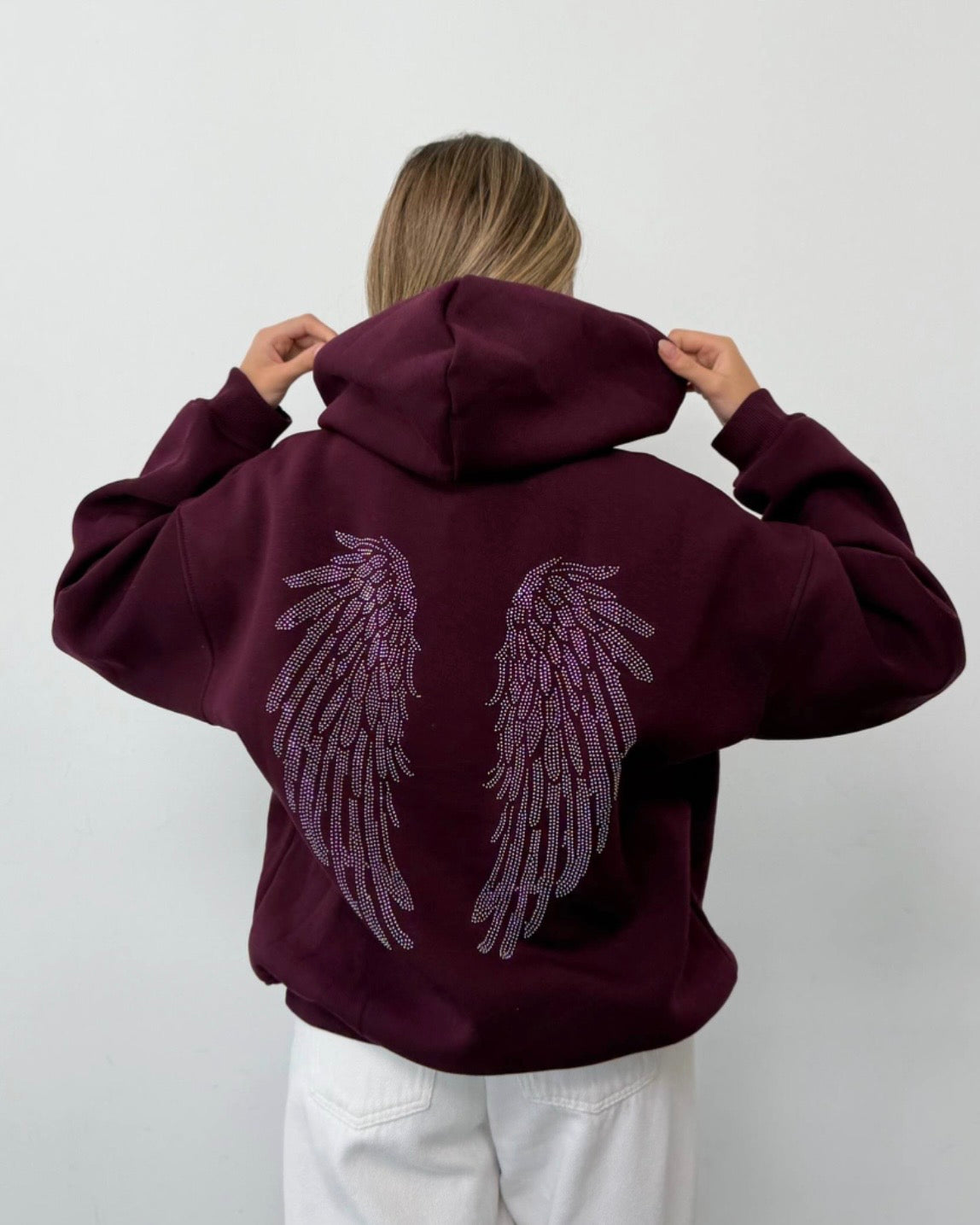 Burgundy Angel Hoodie
