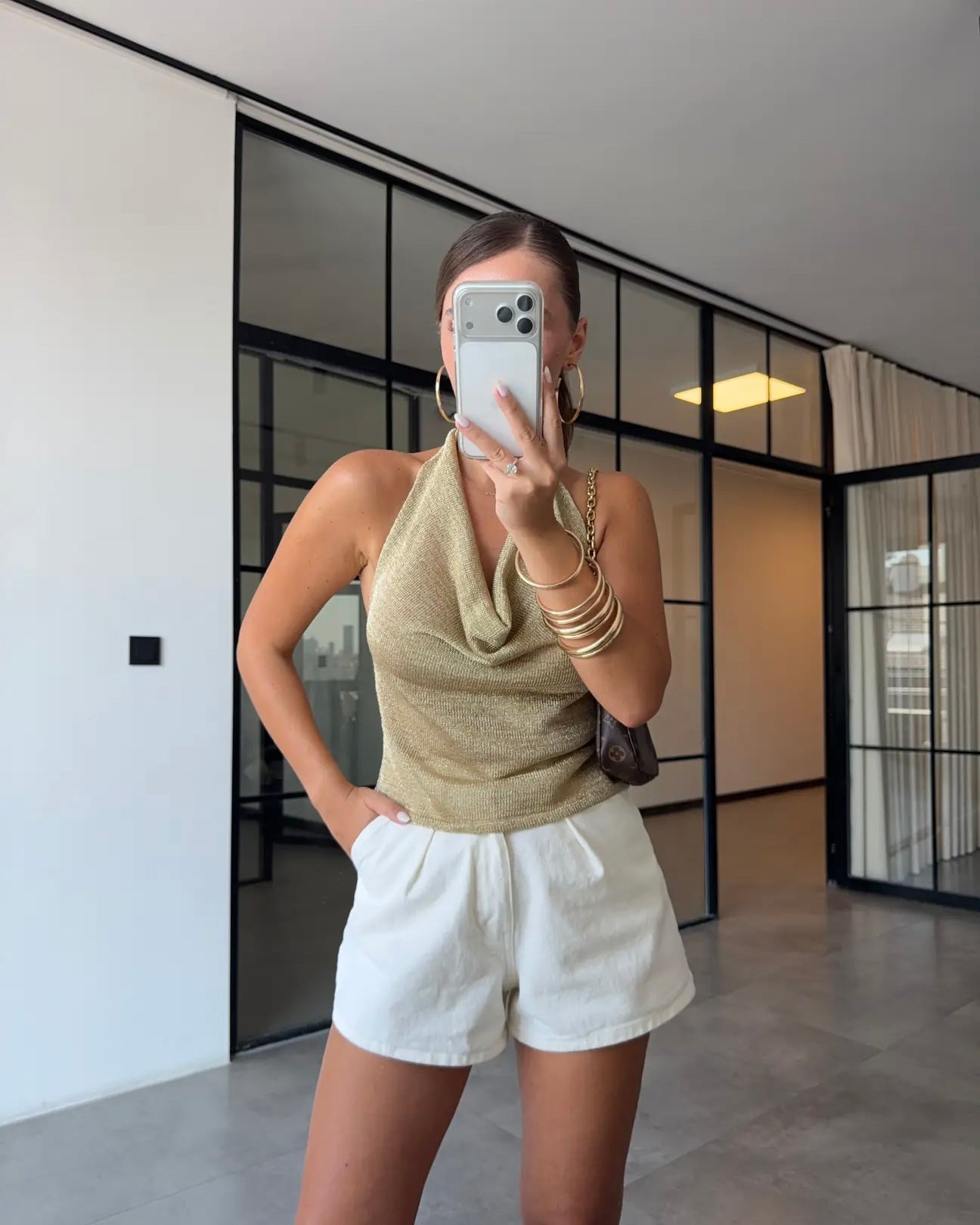 Gold Halter Top