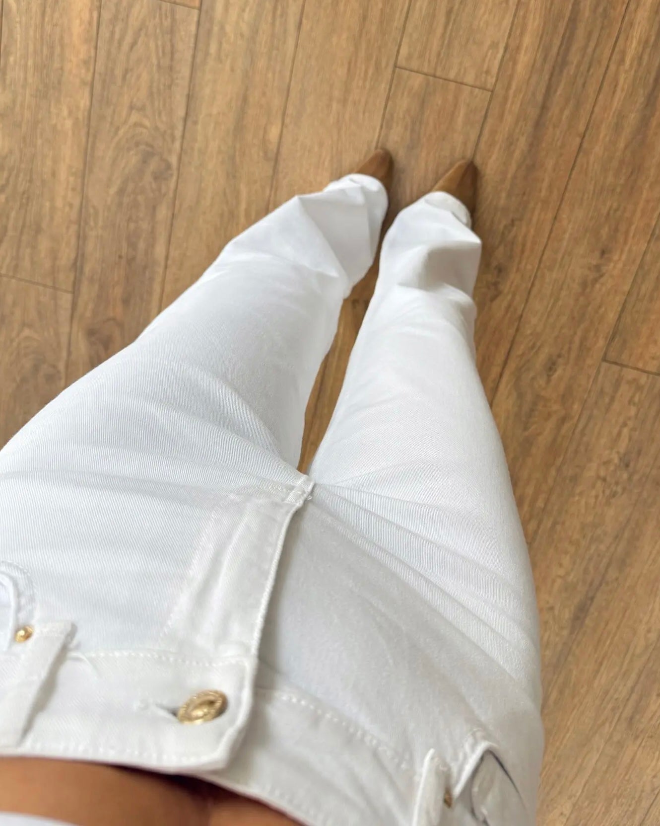 White Denim Pants