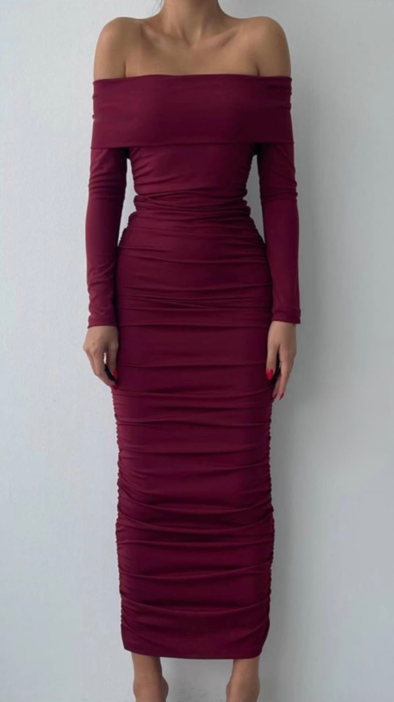Burgundy Dress