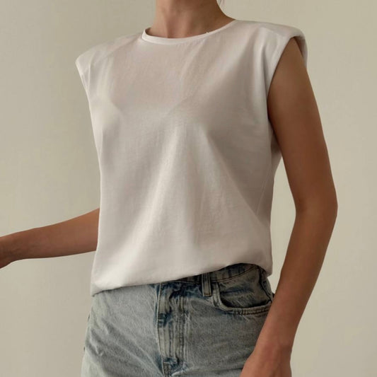 Padded Shoulder Top