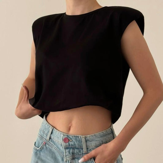 Padded Shoulders Top