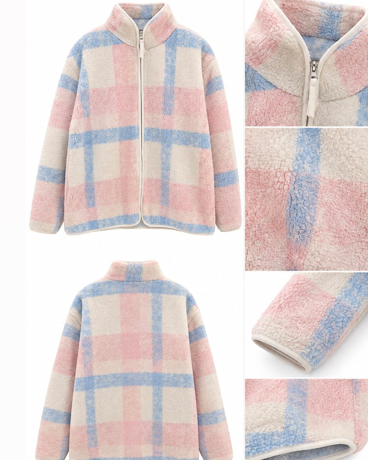 Pink Teddy Sweater Jacket