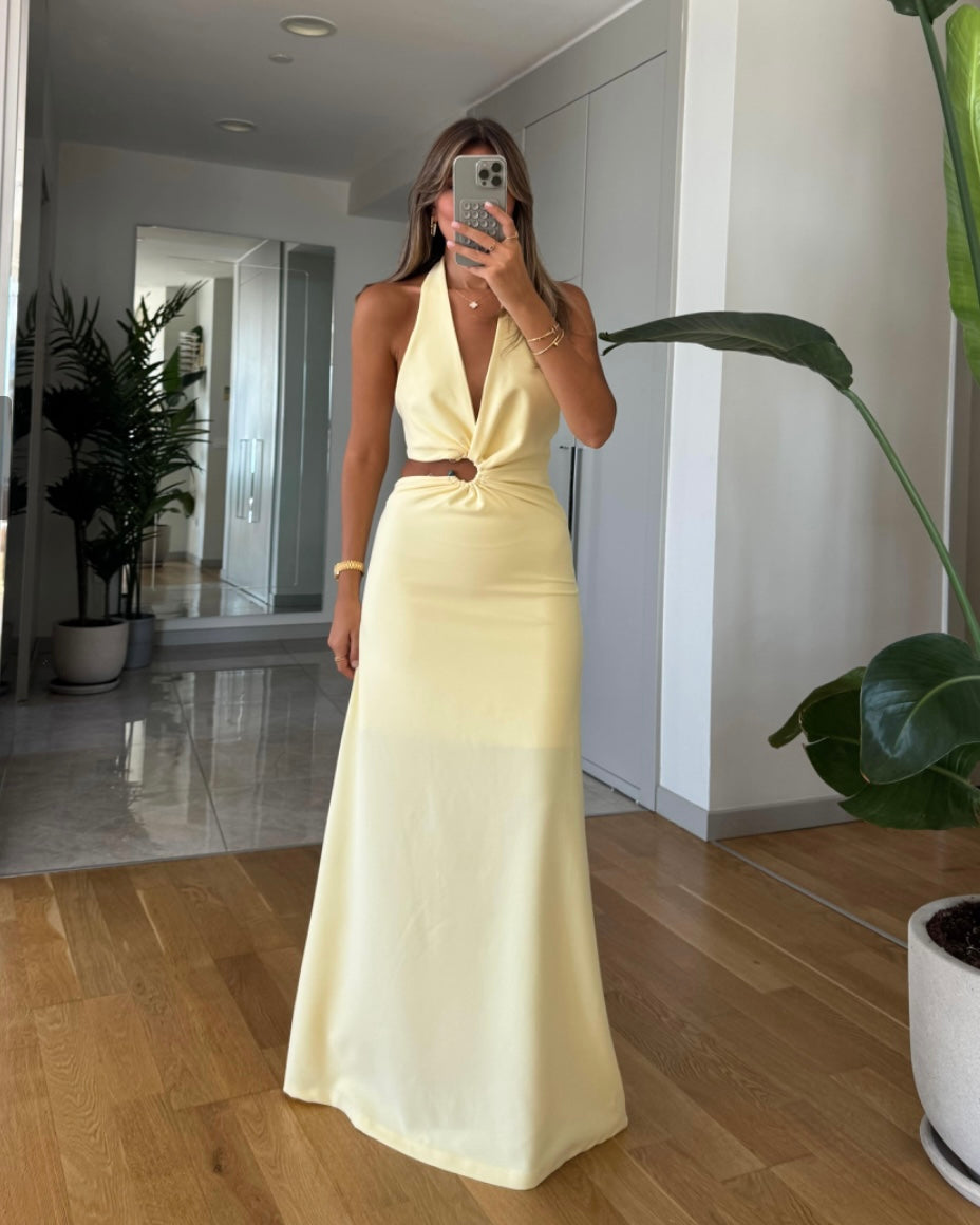 Yellow Cutout Dress