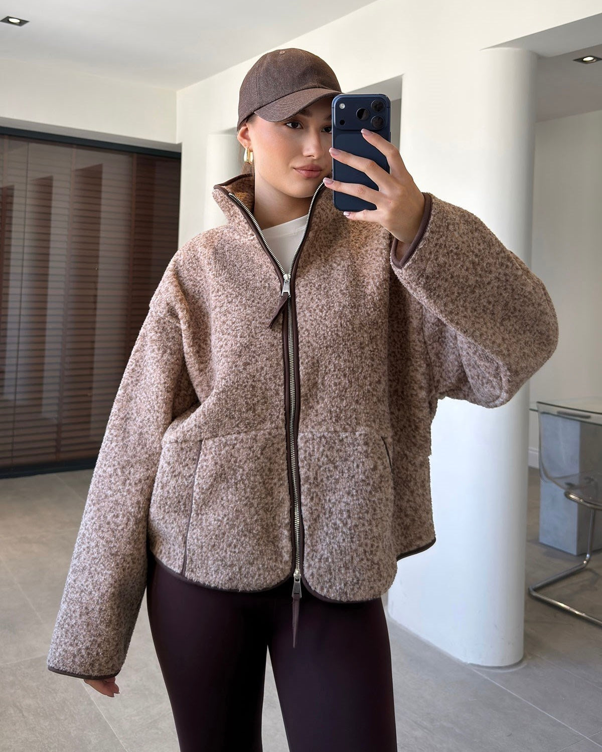 Teddy Zip Up Sweater Jacket