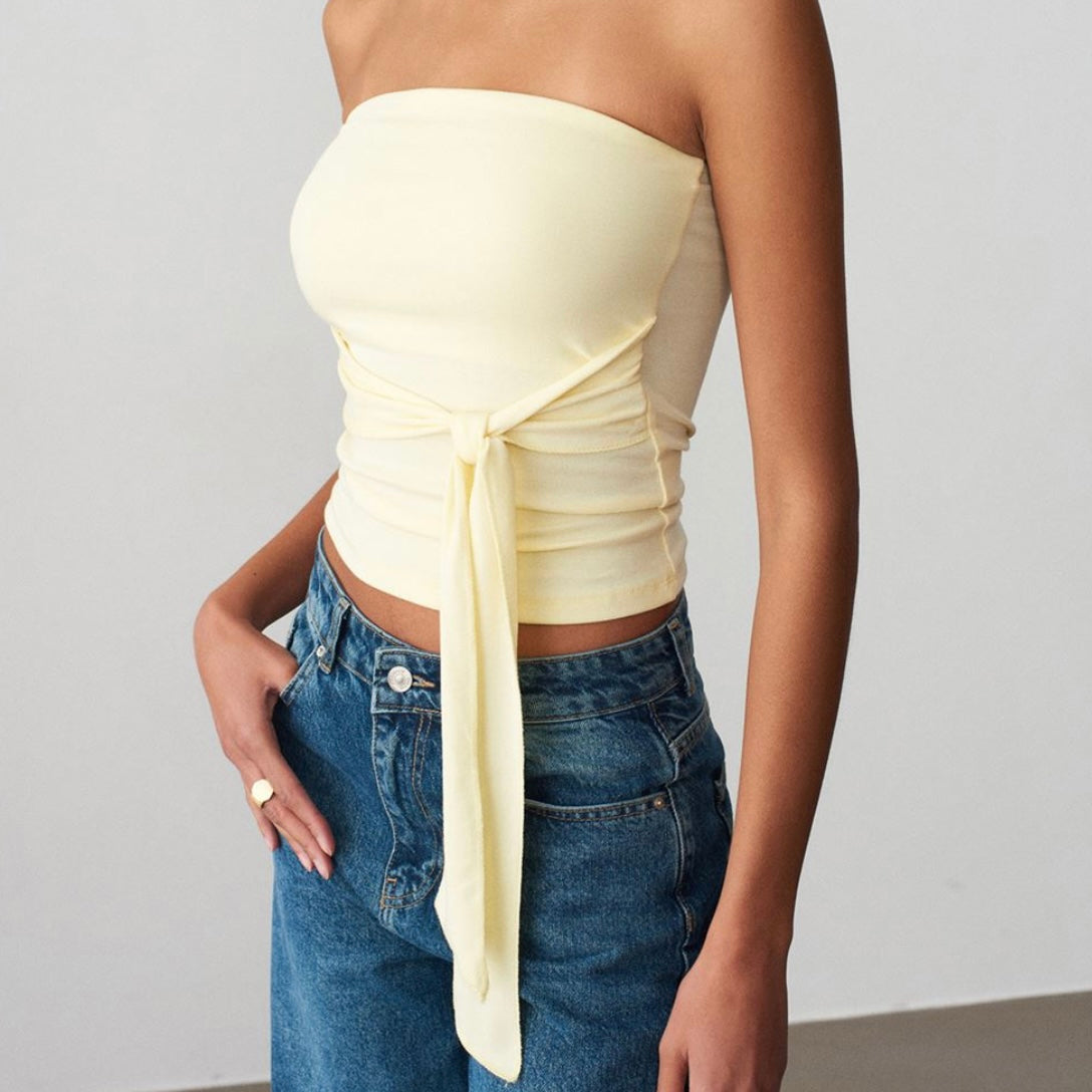Yellow Knot Top