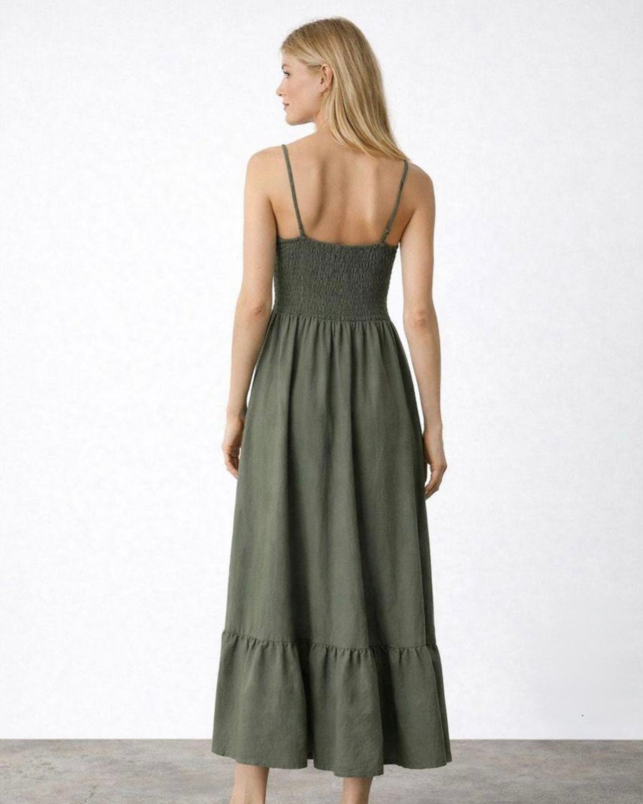 Army Green Maxi Dress