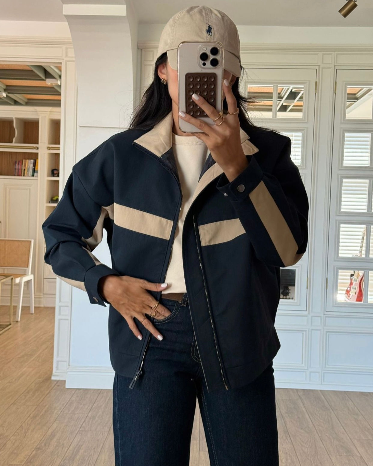 Navy And Beige Jacket
