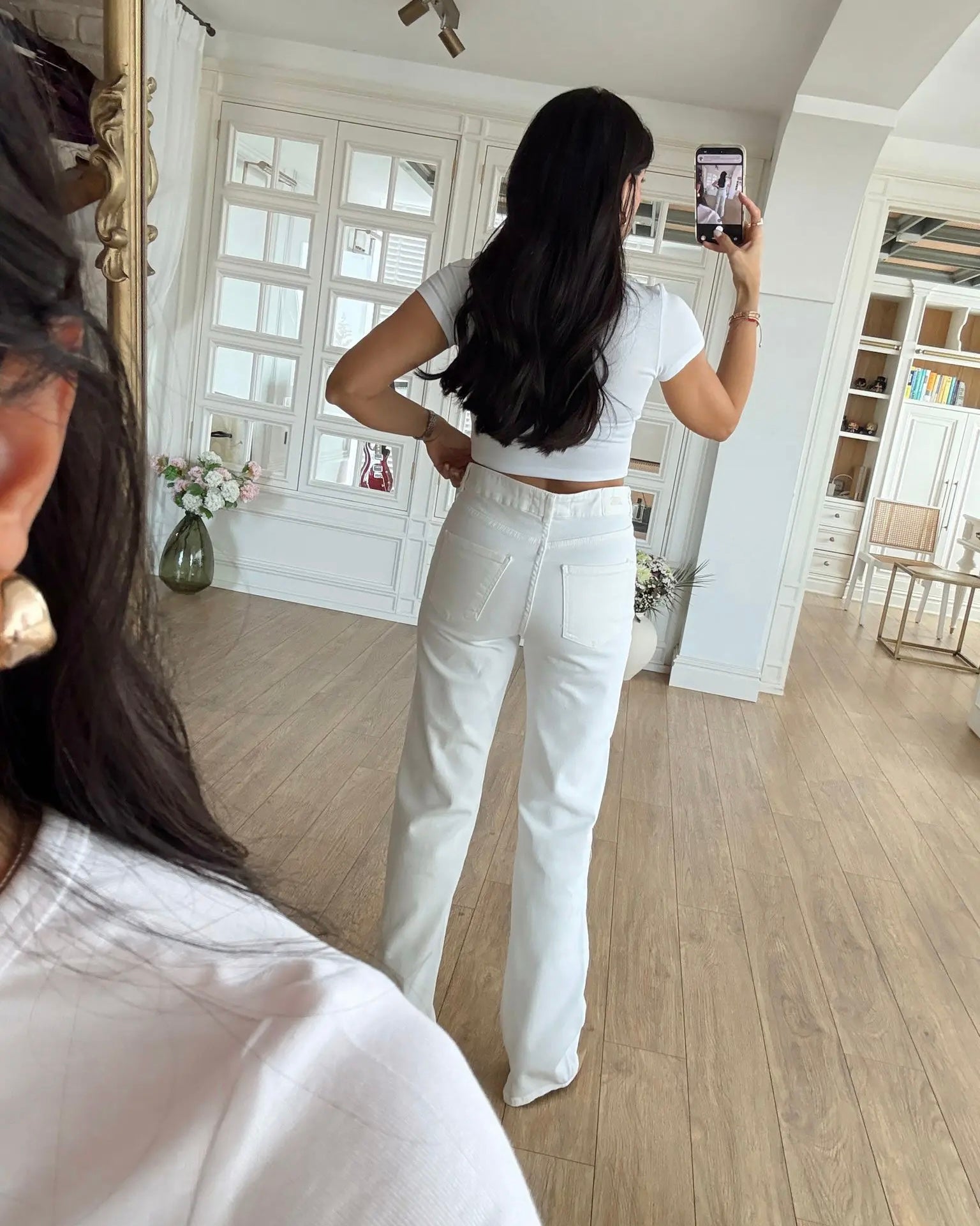 White Denim Pants