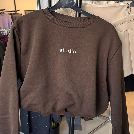 Cropped Brown Sweatshirt
