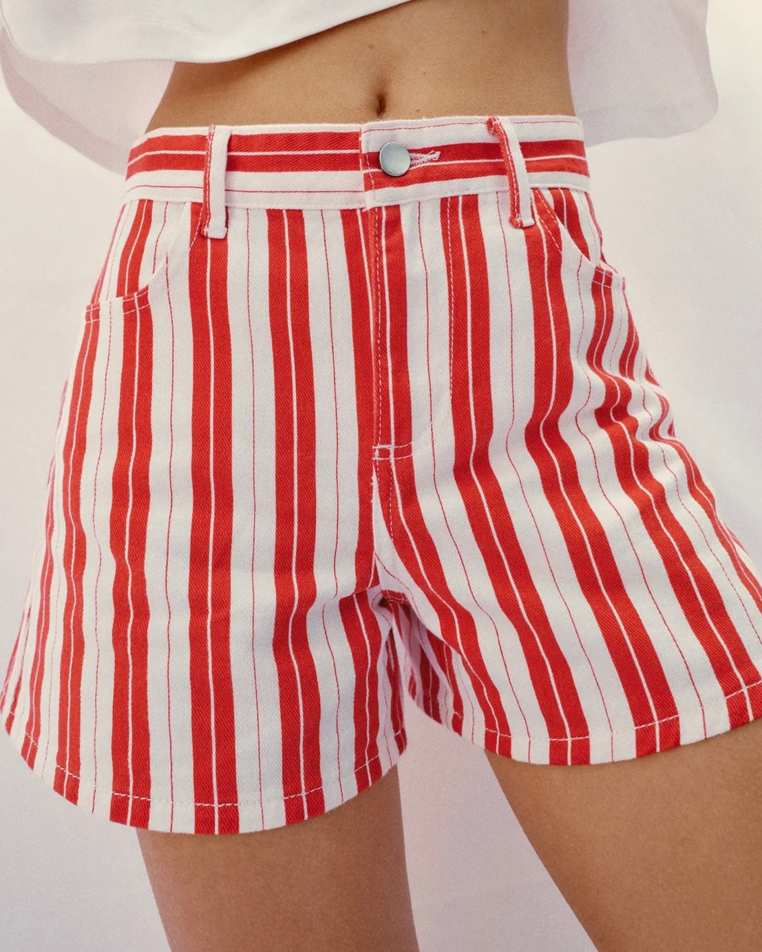 Red Striped Shorts