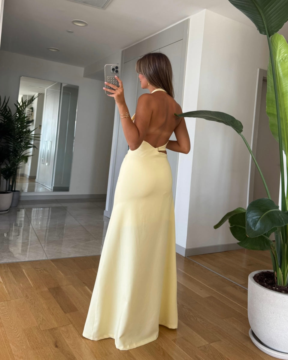 Yellow Cutout Dress