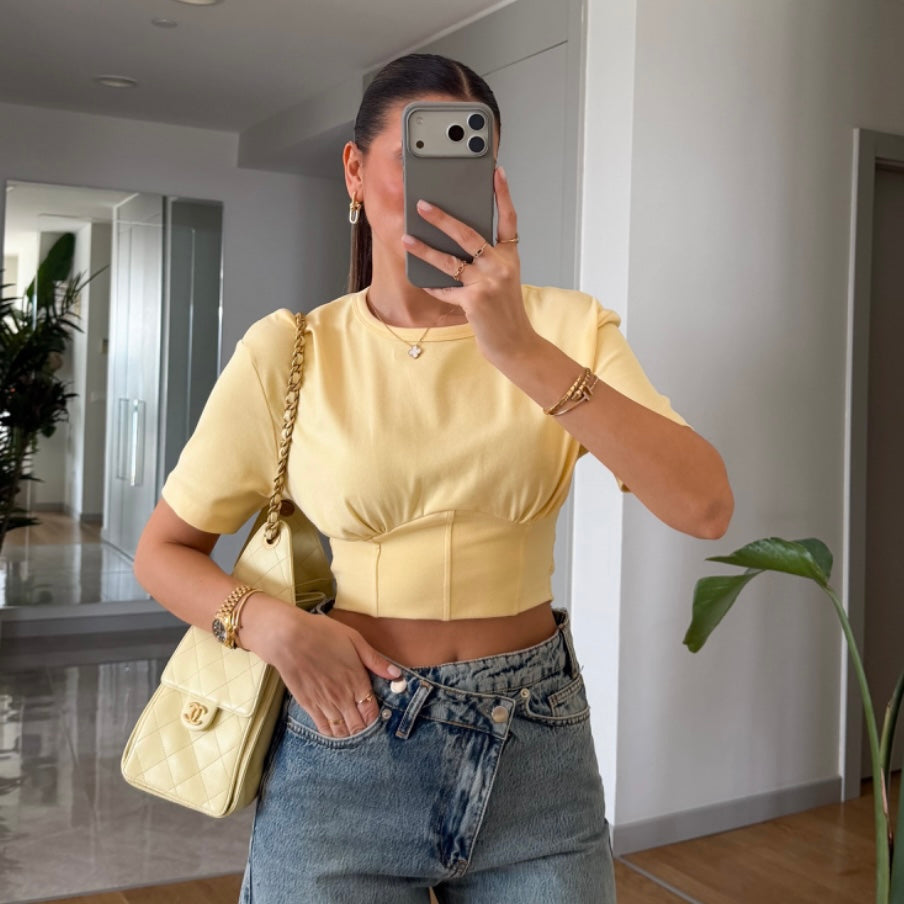Corset Yellow T-Shirt