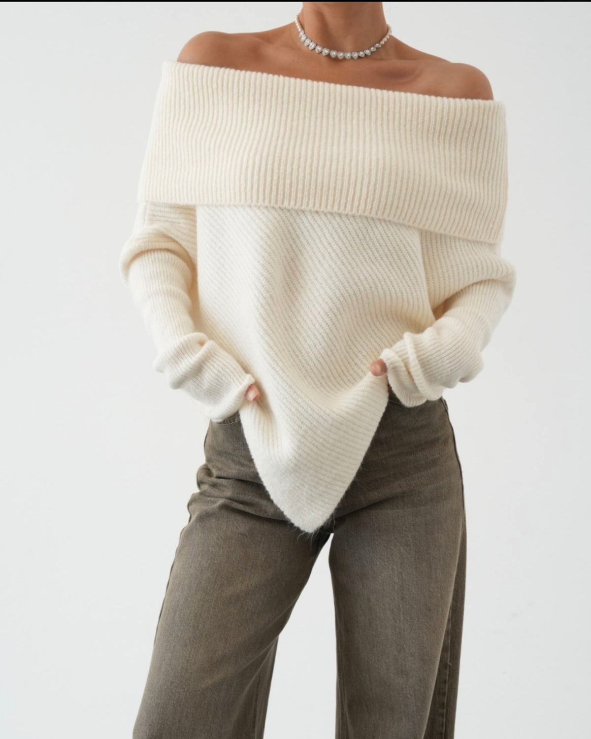 Beige Wool Sweater