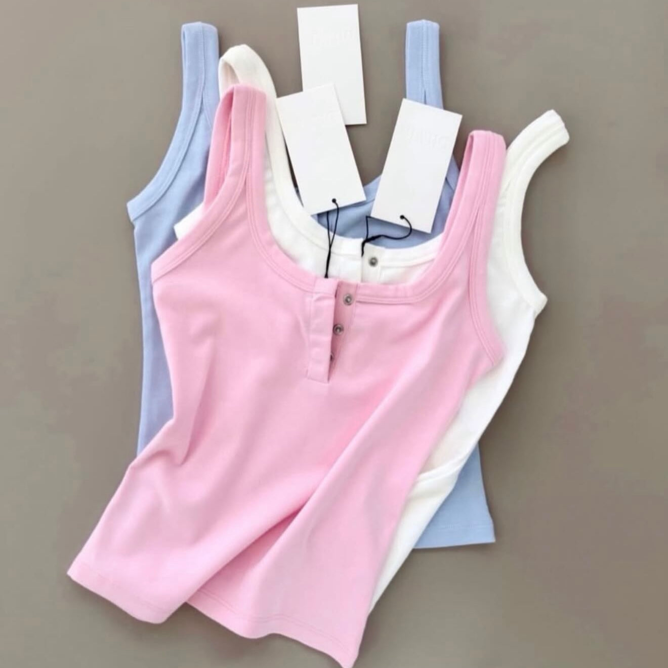 Button Up Basic Tops