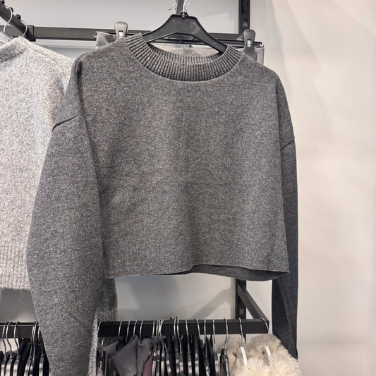 Cropped Gray Sweater