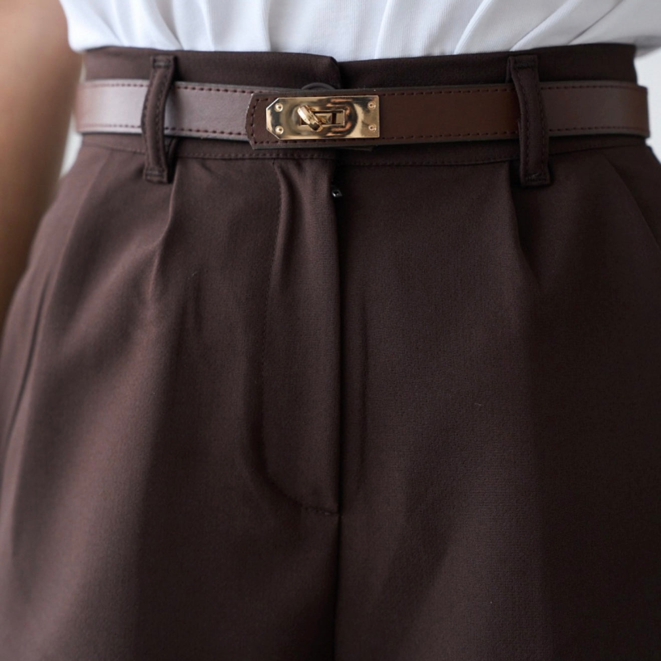 Brown Lace Shorts