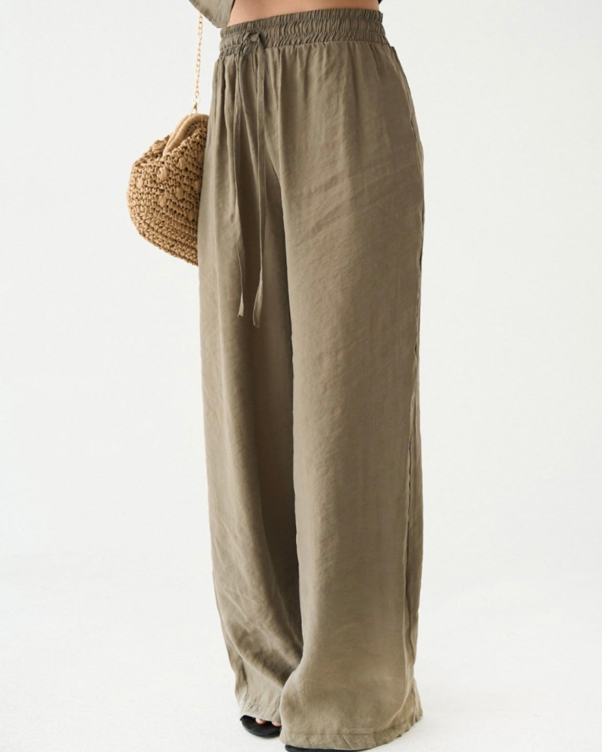 Olive Green Linen Pants
