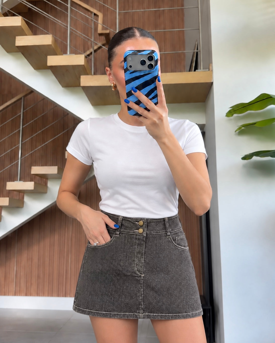 Denim Mini Skirt