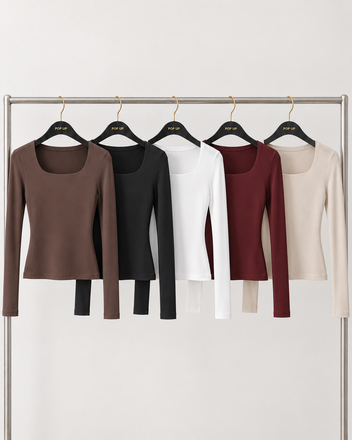 Square Neck Basic Tops