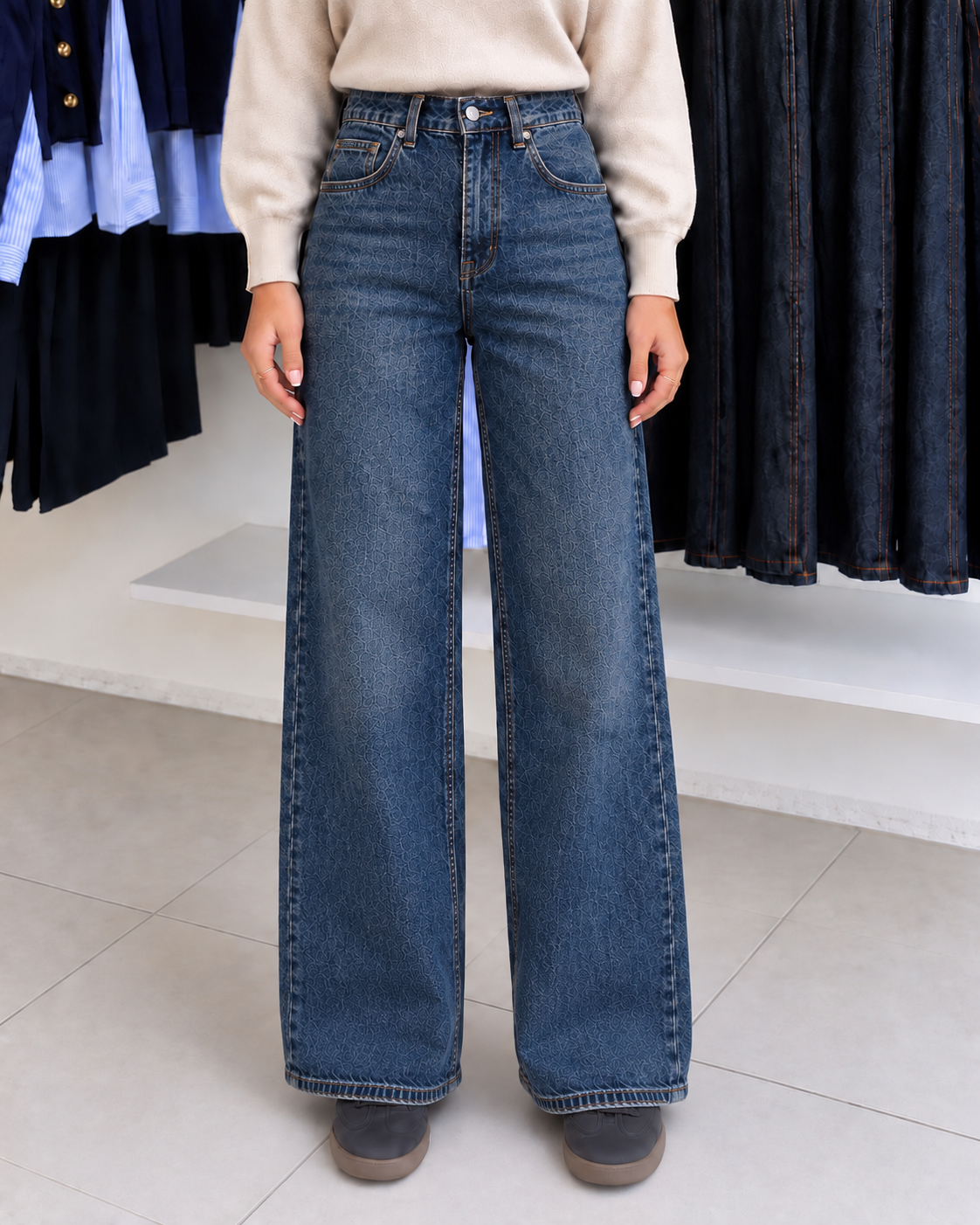 Navy Denim Pants 15