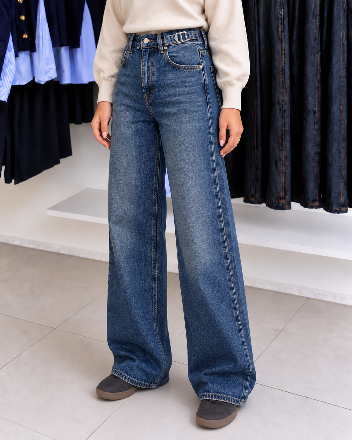 Navy Denim Pants 16