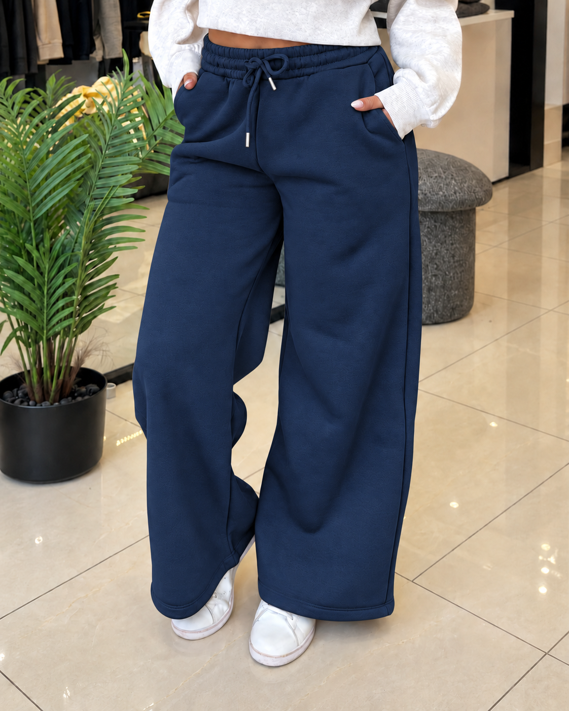 Navy Fleece Sweatpants