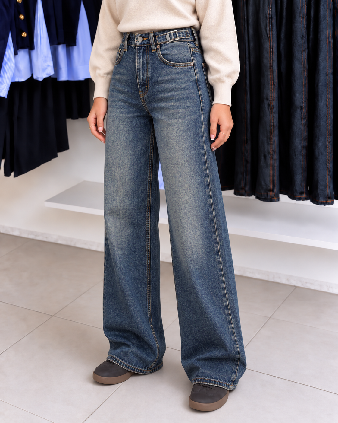 Navy Denim Pants 16