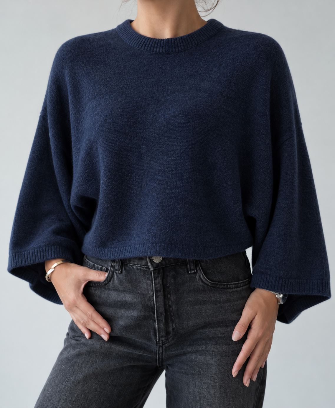 Basic Navy Blue Sweater