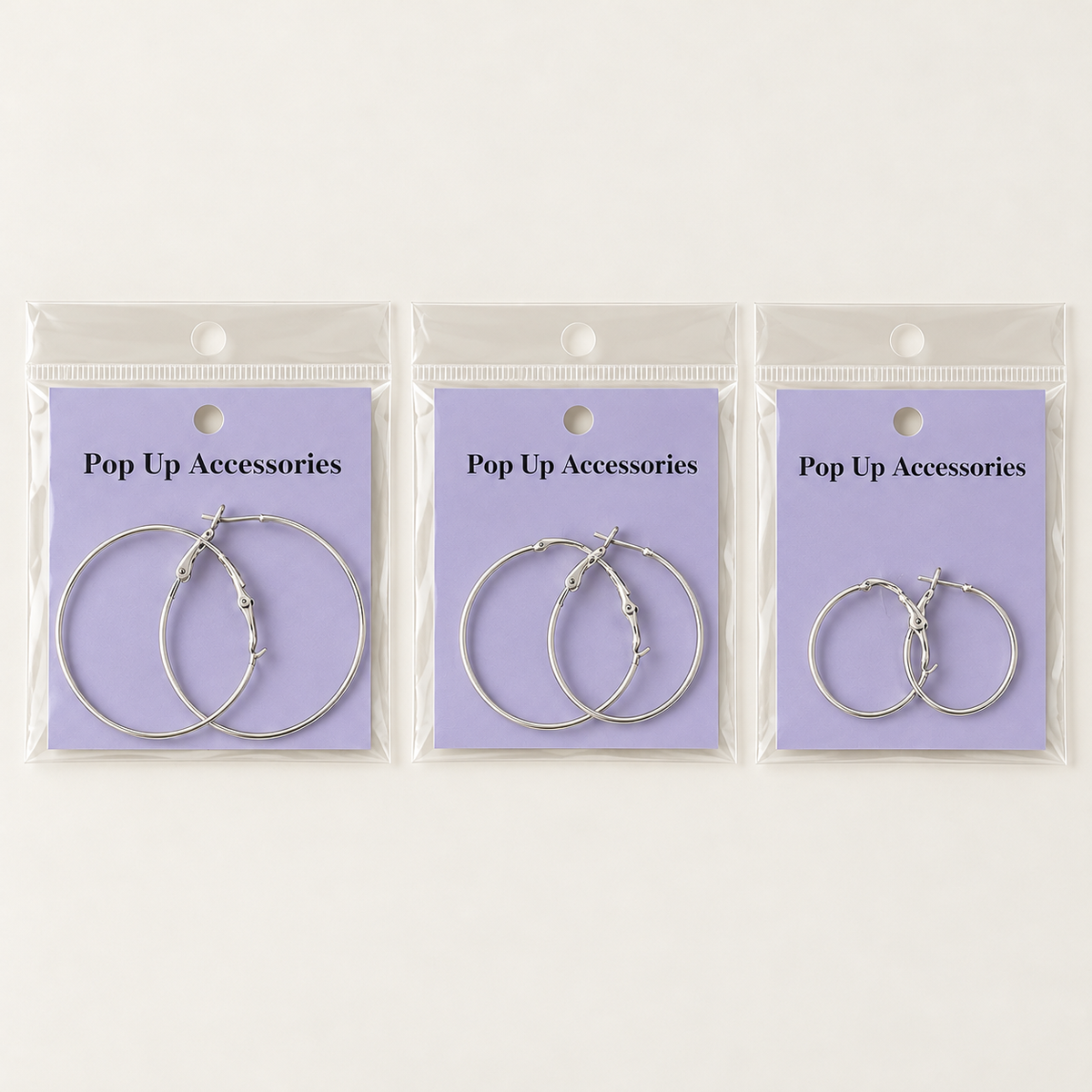 Silver Hoops Earrings