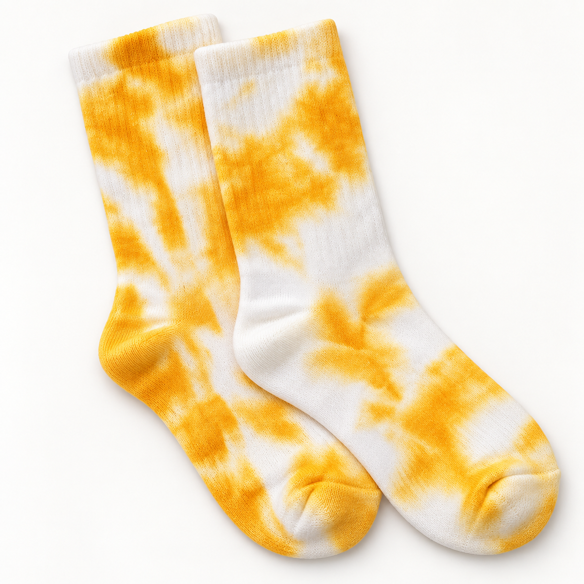 Yellow Tie Dye Socks
