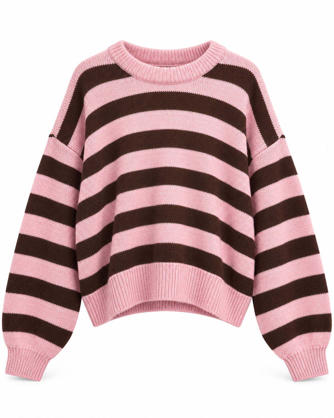 Striped Brown And Pink Sweater