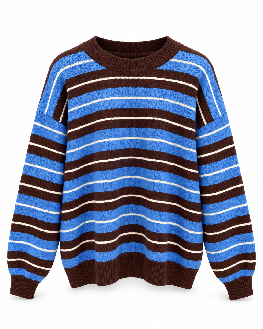 Striped Brown And Blue Sweater