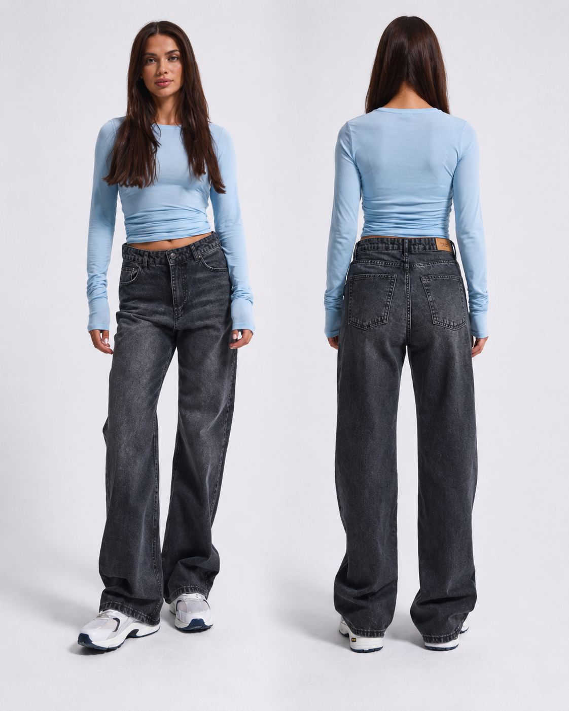 Gray Denim Pants 10