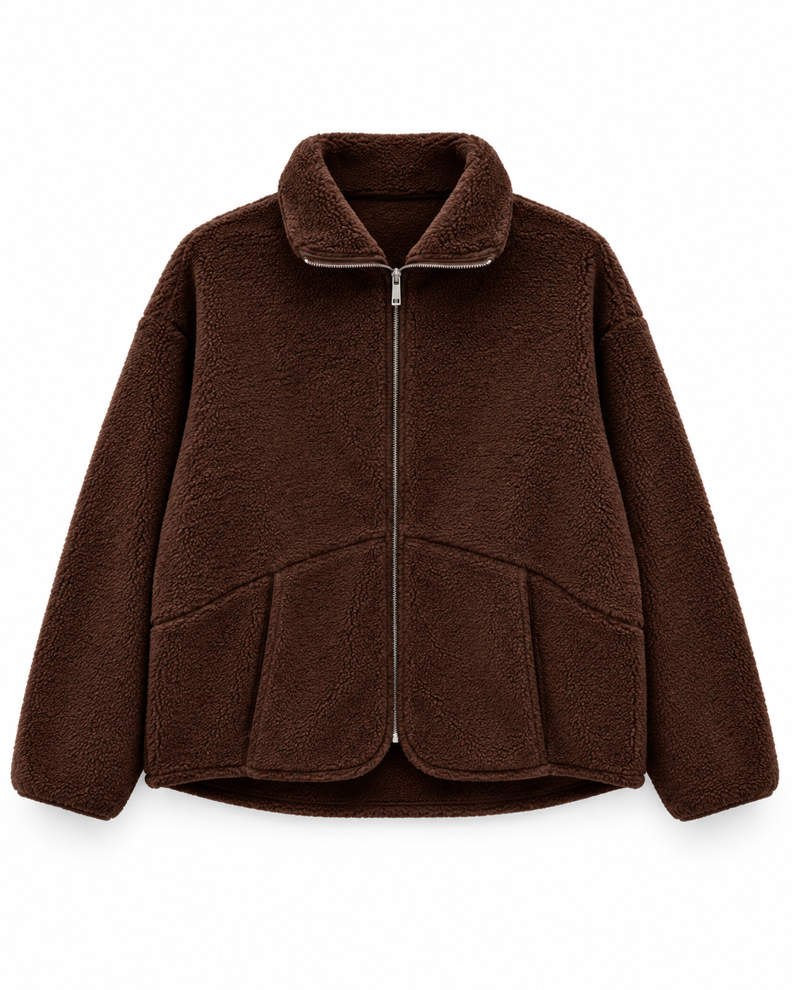 Brown Teddy Sweater Jacket
